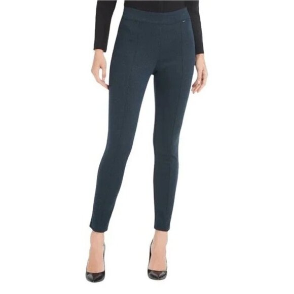 Anne Klein Women's Herringbone Knit Seamed Pull On Leggings - 4 - Picture 1 of 7